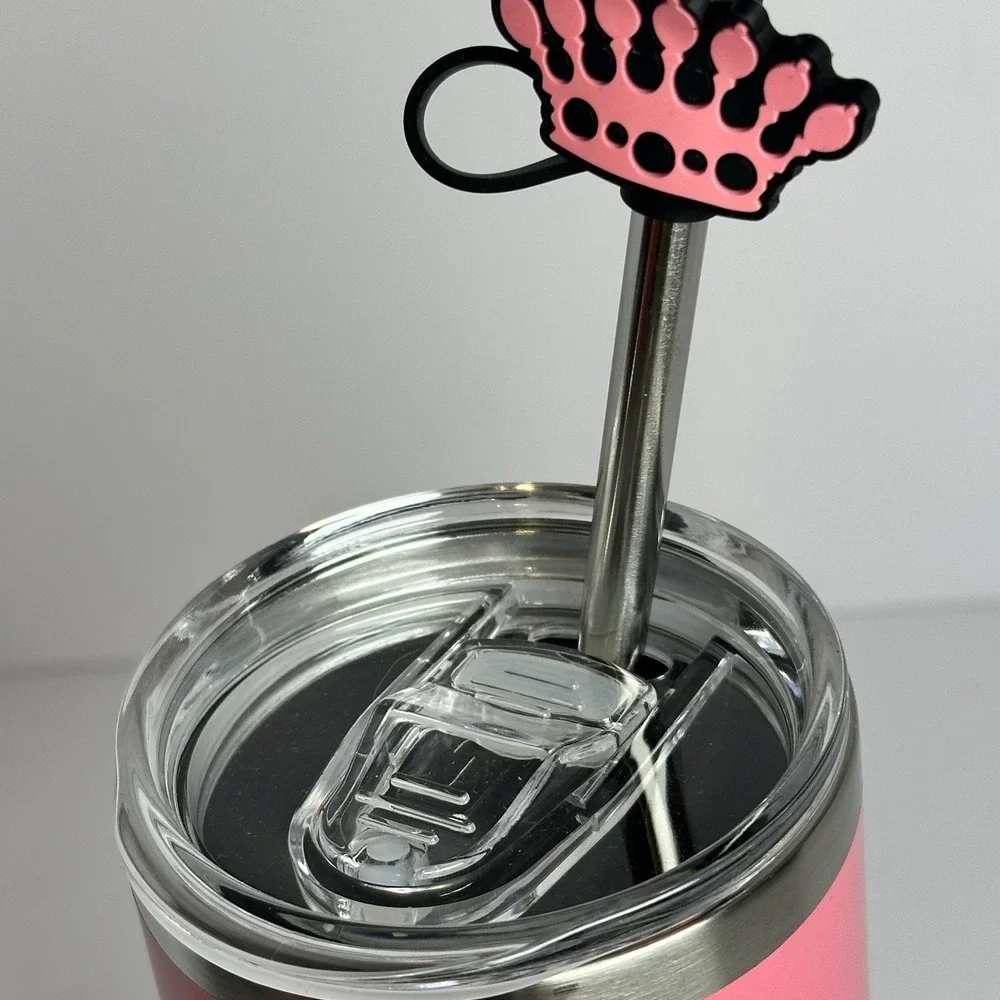 Juicy Couture Pink Black Gold Varsity Logo Stainless Steel Tumbler 24‎ Oz